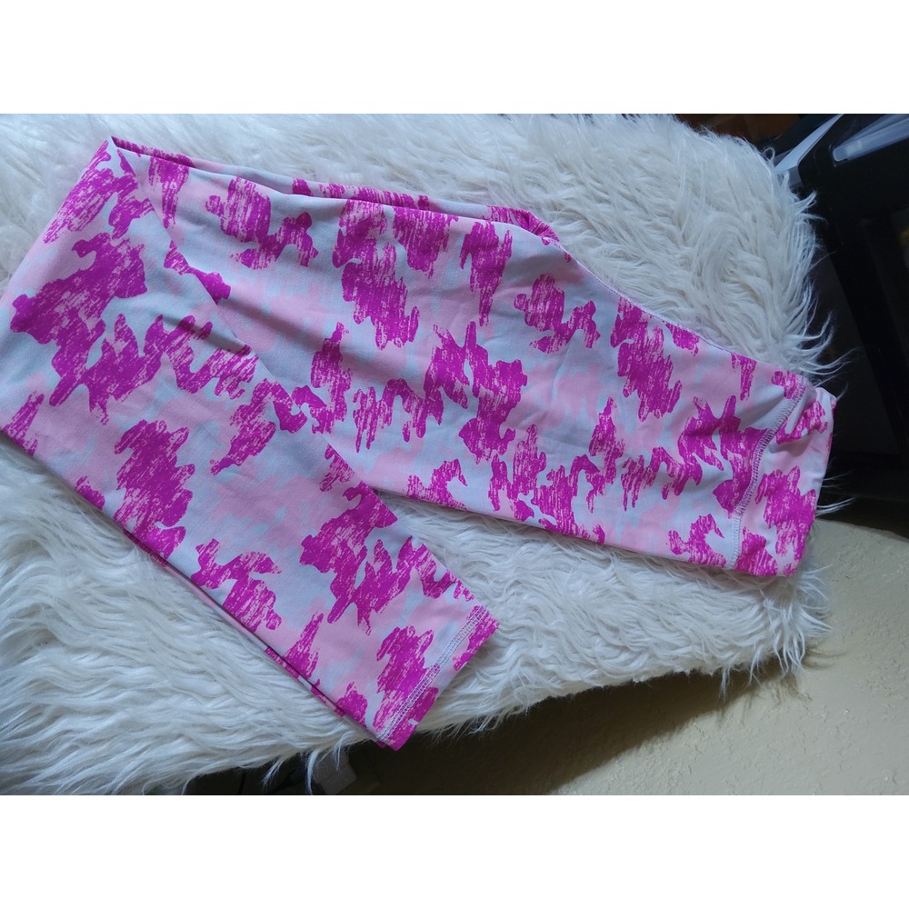 Champion Girls Pink Camo Athletic Leggings Size 14/16 Activewear Pants